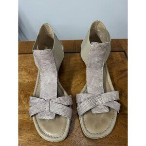 The Flexx Women’s 7.5 Rose Gold Fatino Saffio Backstrap Sandals Shoes Summer